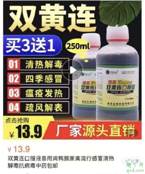 兽用双黄连人可以喝吗 兽用双黄连买错了怎么办