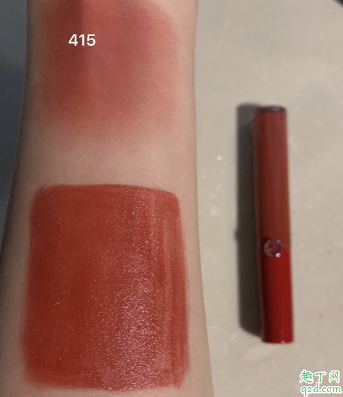 阿玛尼415适合黄皮吗 阿玛尼415红管唇釉试色
