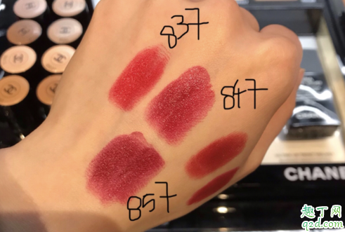 香奈儿847和857哪个好看 chanel香奈儿847和857口红试色对比