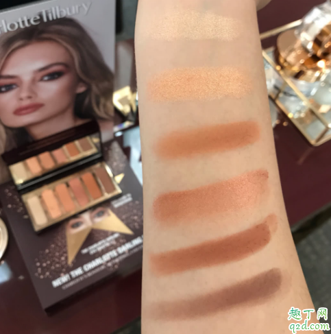 Charlotte Tilbury darling盘值得入手吗 CT6色眼影盘darling手臂试色