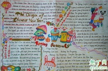 2020春节英语手抄报图片大全 2020关于春节的英文手抄报内容