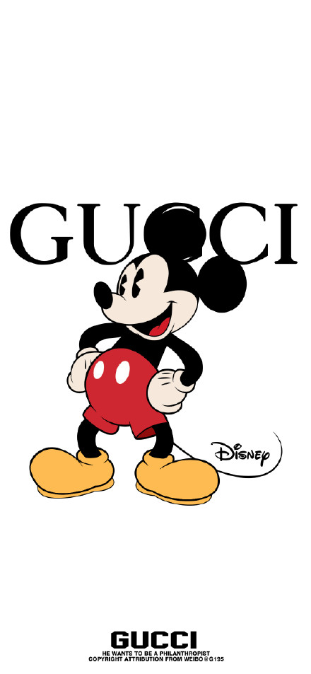 GUCCI米奇手机壁纸图片高清 2020GUCCI米奇壁纸竖屏无水印