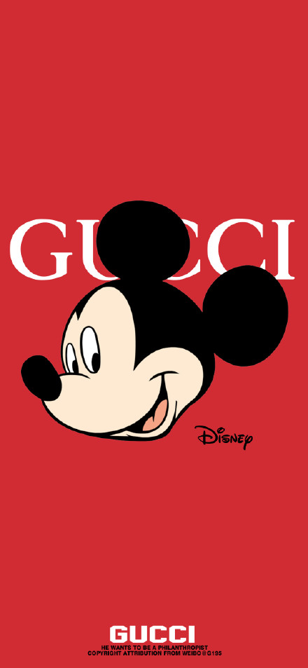 GUCCI米奇手机壁纸图片高清 2020GUCCI米奇壁纸竖屏无水印