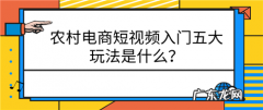 农村电商短视频入门五大玩法是什么？