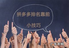 拼多多排名靠前的小技巧，你学会了吗？