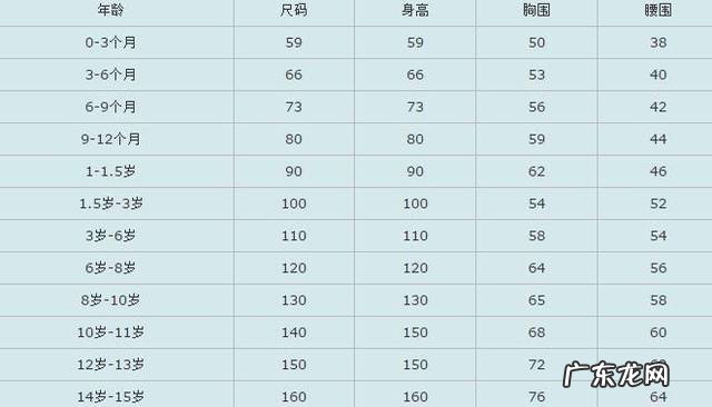衣服尺码对照表 l号是多大尺码