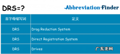 drs在不同领域的含义 drs是什么意思