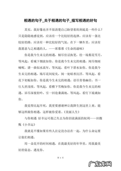 青春的句子唯美长句 【抖音文案】相遇的句子唯美长句