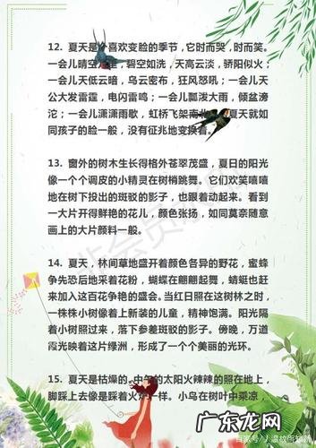 描写夏天的美句简短 【抖音文案】夏天的好句简短15字