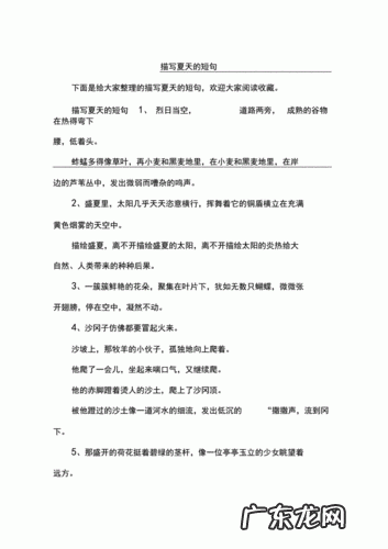 描写夏天夜晚 【抖音文案】描写的句子夏天