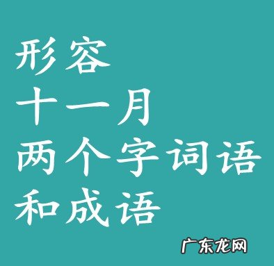 形容十一月十二月的成语短句 【抖音文案】形容十一月的四字成语