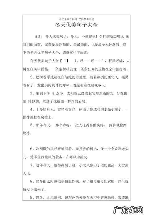 【抖音文案】迎接冬天的唯美的句子几个字的