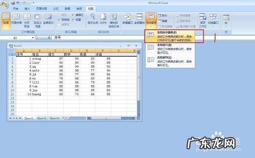表格怎么首行不动？ EXCEL 如何让表格的首行或首列固定不动不滚动?