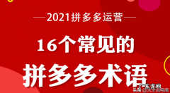 16个常见的拼多多术语解答 拼多多店铺pv值是什么