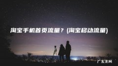 淘宝移动流量 淘宝手机首页流量？