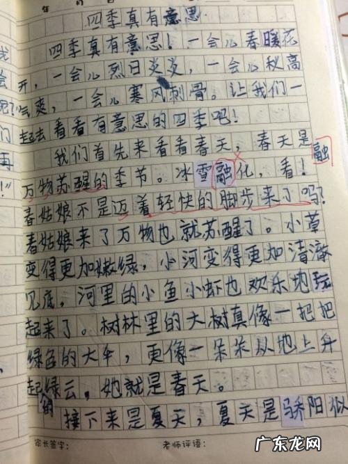 描写四季的优秀作文400字 描写四季的优秀作文