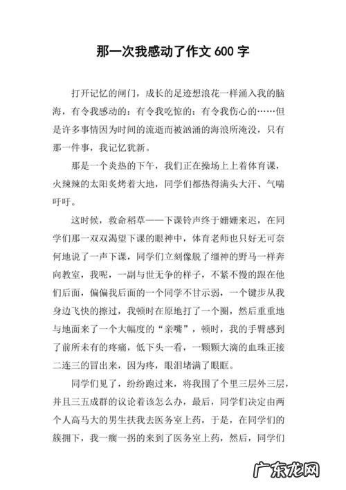 被自己感动作文600字初一 初一温暖感动作文600字