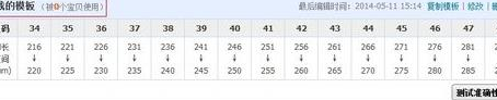 淘宝的衣服尺码对照表在哪里设置？