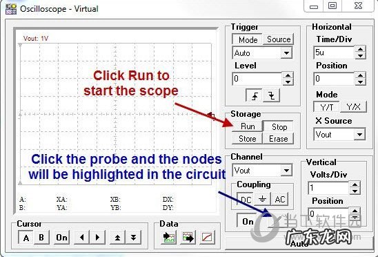 tina仿真软件中示波器怎么用 Tina软件怎么使用示波器