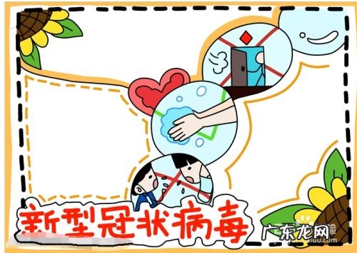 新型冠状病毒手抄报图片,一二三四年级的疫情绘画?