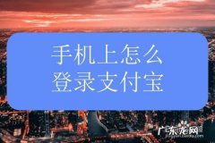 手机上怎么登录支付宝
