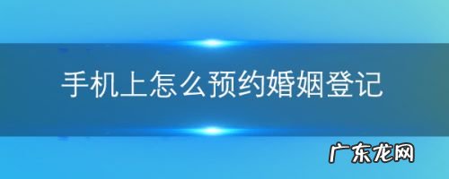 手机上怎么预约结婚登记