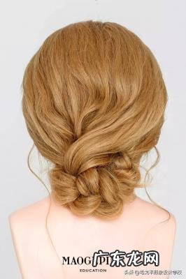 盘编四股辫 麻花辫盘发