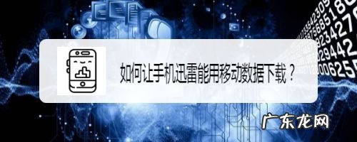 如何让手机迅雷能用移动数据下载,移动数据迅雷不能下载?