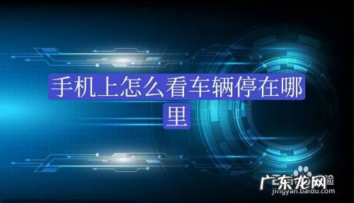 手机上怎么看车辆停在哪里