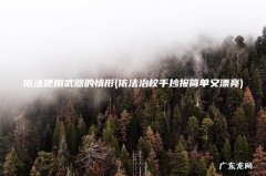 依法治校手抄报简单又漂亮 依法使用武器的情形