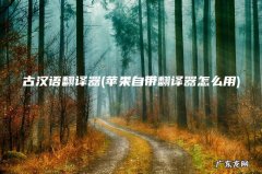 苹果自带翻译器怎么用 古汉语翻译器