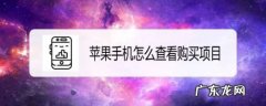 苹果手机怎么查看购买项目,苹果手机怎么管理付费项目？