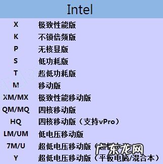 cpu后面的字母 cpu字母h