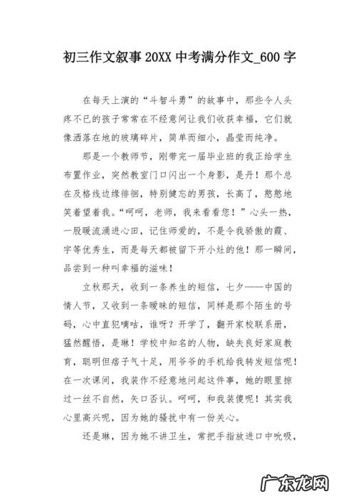 优秀作文300字 优秀叙事作文600字