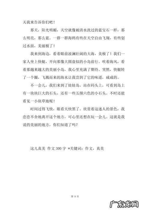 这儿真美优秀作文300字以上三年级上册 这儿真美优秀作文300字