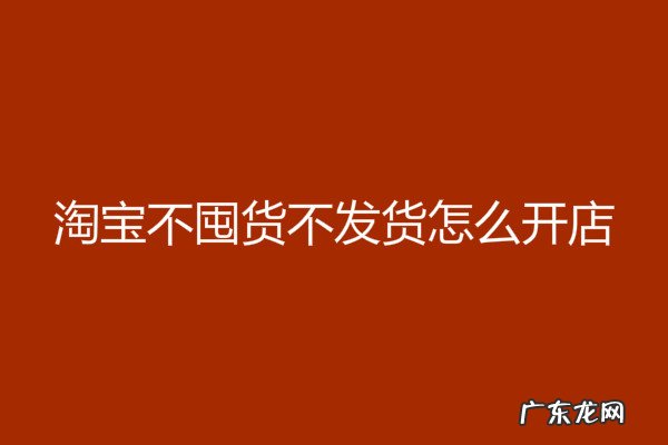 不需要囤货的网店 淘宝不囤货不发货怎么开店?有什么技巧?不用囤货的网店代理