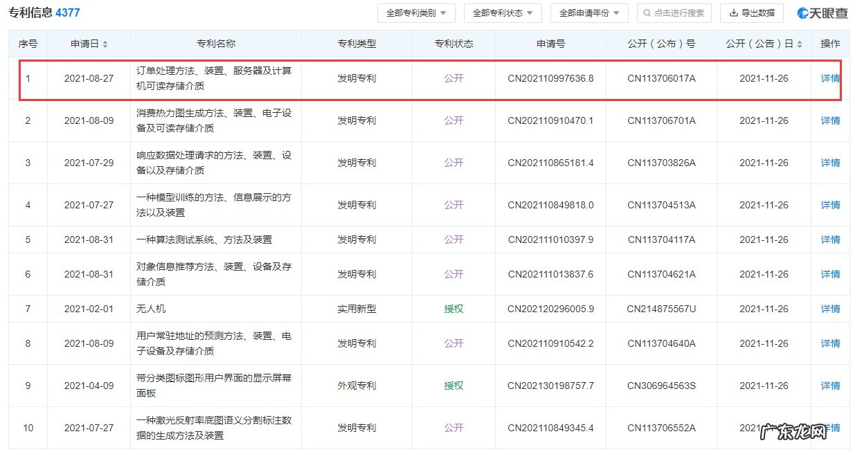 美团公开“订单处理方法、装置、服务器”专利