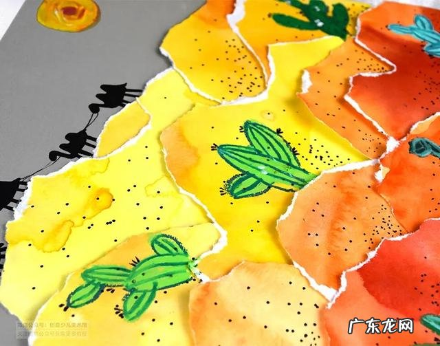 儿童美术沙漠画-保护沙漠儿童画