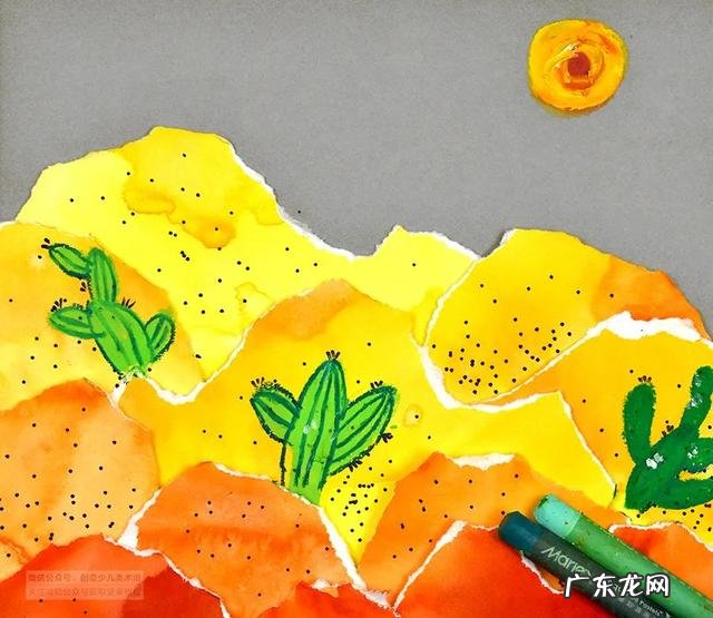 儿童美术沙漠画-保护沙漠儿童画