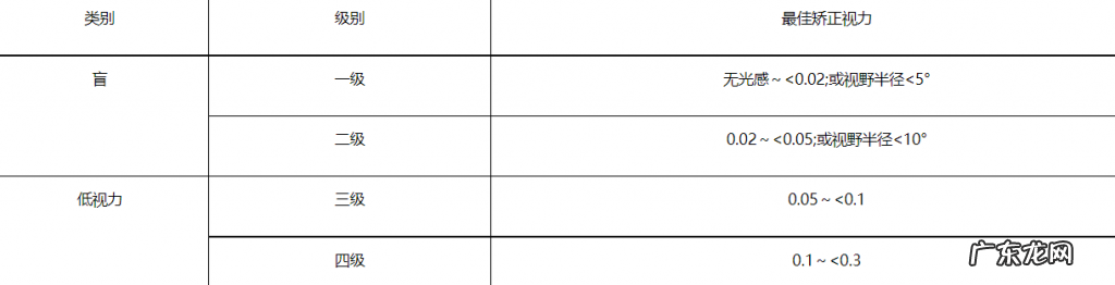 视力残疾等级分类标准 视力障碍是什么意思