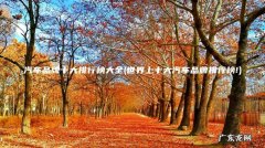 世界上十大汽车品牌排行榜! 汽车品牌十大排行榜大全