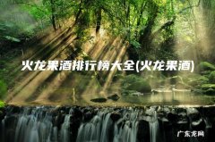火龙果酒 火龙果酒排行榜大全