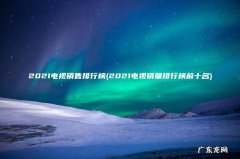 2021电视销量排行榜前十名 2021电视销售排行榜