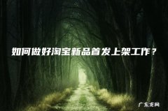 如何做好淘宝新品首发上架工作？