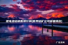 世界钴矿公司储量排名 锂电池钴销售排行榜