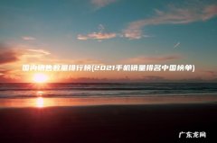 2021手机销量排名中国榜单 国内销售数量排行榜