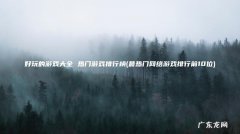 最热门网络游戏排行前10位 好玩的游戏大全 热门游戏排行榜