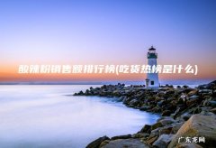 吃货热榜是什么 酸辣粉销售额排行榜