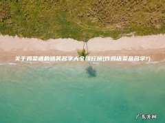 炸鸡店菜品名字? 关于鸡菜谱的搞笑名字大全排行榜