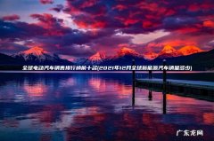 2021年12月全球新能源汽车销量多少 全球电动汽车销售排行榜前十名